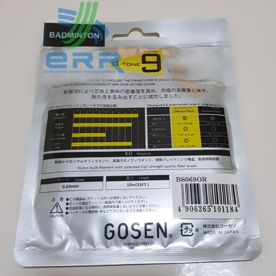 Gosen 9 Badminton Restring ERR Racket Restring KL Malaysia Professional Stringing Certified Stringer 2024