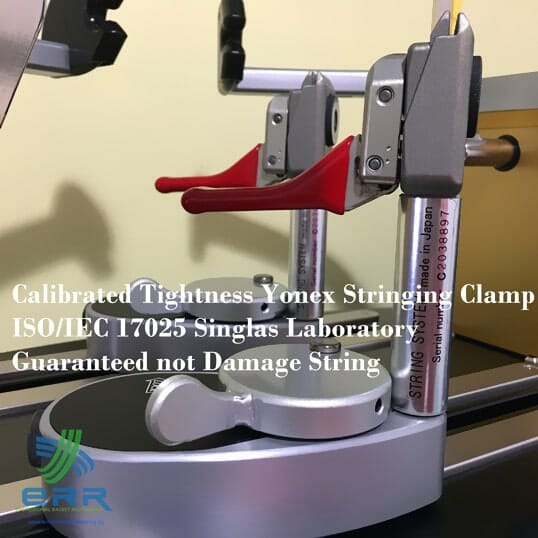 Stringing Clamp Calibrated with ISO/IEC 17025 Standard in our Badminton Restring 2023 Gombak Setia