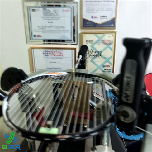 BG80 Power Racket Restring with Yonex Voltric Z-Strike Badminton Racket 26lbs by ERR Racket Restring Professional Stringer 2024 Kuala Lumpur KL