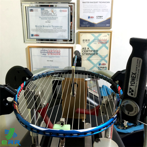 NBG98 Badminton Stringing with Victor thruster k falcon 27lbs by ERR Racket Restring Professional Stringer 2024 JB Malaysia