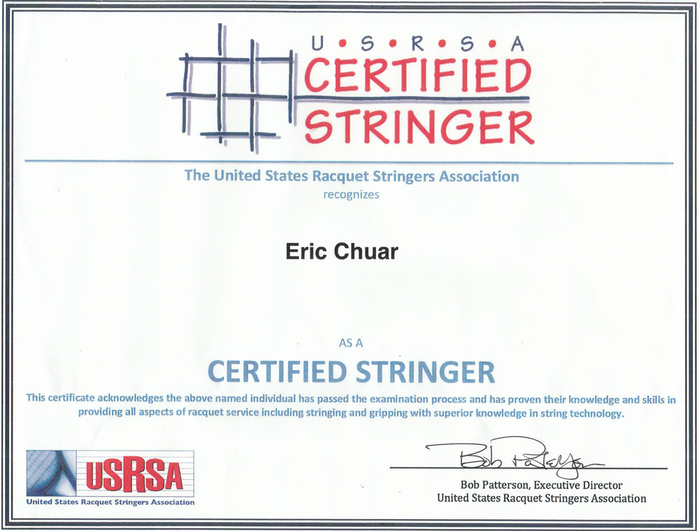 USRSA 美国协会认证穿师 Certified Stringer 专业穿线 ERR 羽毛球穿线 Melati Utama 2024