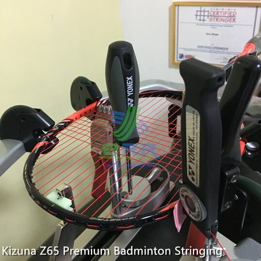 Kizuna Z65 Premium Badminton Stringing in Jalan Desa Jaya JB Malaysia by ERR Racket Restring Professional Badminton Stringing Certified Stringer 2024 