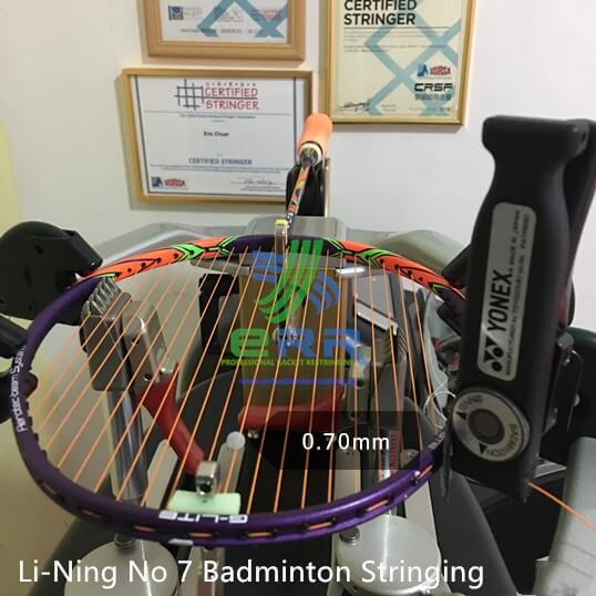Li-Ning No 7 Badminton Stringing Services in JB Tebrau Malaysia by ERR Badminton Restring Singapore Professional Badminton Stringing Certified Stringer 2024