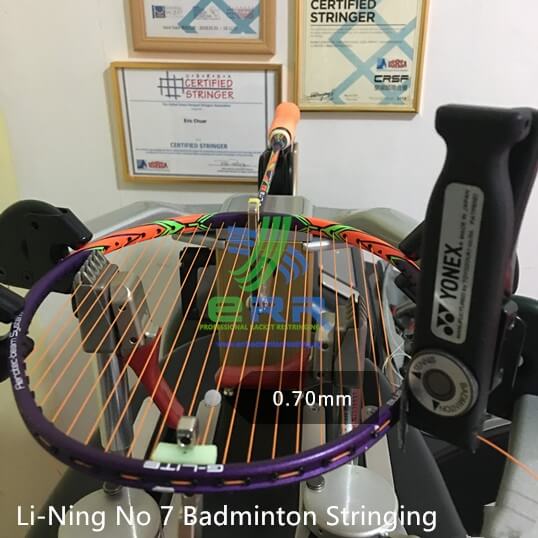 Li-Ning No. 7 Perkhidmatan Pasang Tali Raket Badminton di KL Seri Setia Malaysia oleh ERR Badminton Restring, Restring Badminton oleh Restringer Profesional Badminton Bertauliah 2024