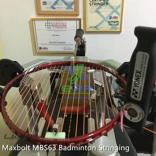 Maxbolt MBS63 badminton stringing services in Taman Impian Emas Johor Bahru Malaysia Professional badminton stringing