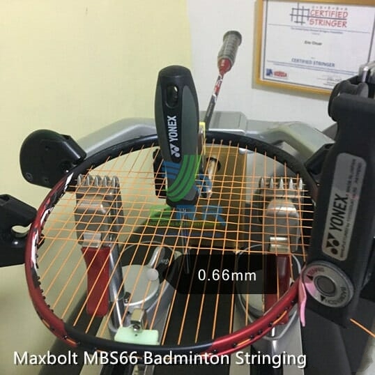 Maxbolt MBS66 badminton stringing in Jelatek KL Malaysia 2024