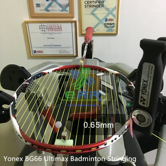 Perkhidmatan Pasang Tali Semula Badminton Yonex BG66 Ultimax di Setapak Jaya, Kuala Lumpur KL, oleh ERR Malaysia Pasang Tali Semula Badminton