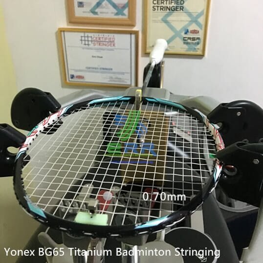 "Badminton Stringing Services with Yonex BG65 Titanium in Taman Scientex by ERR Badminton Restring, Johor Bahru, Malaysia