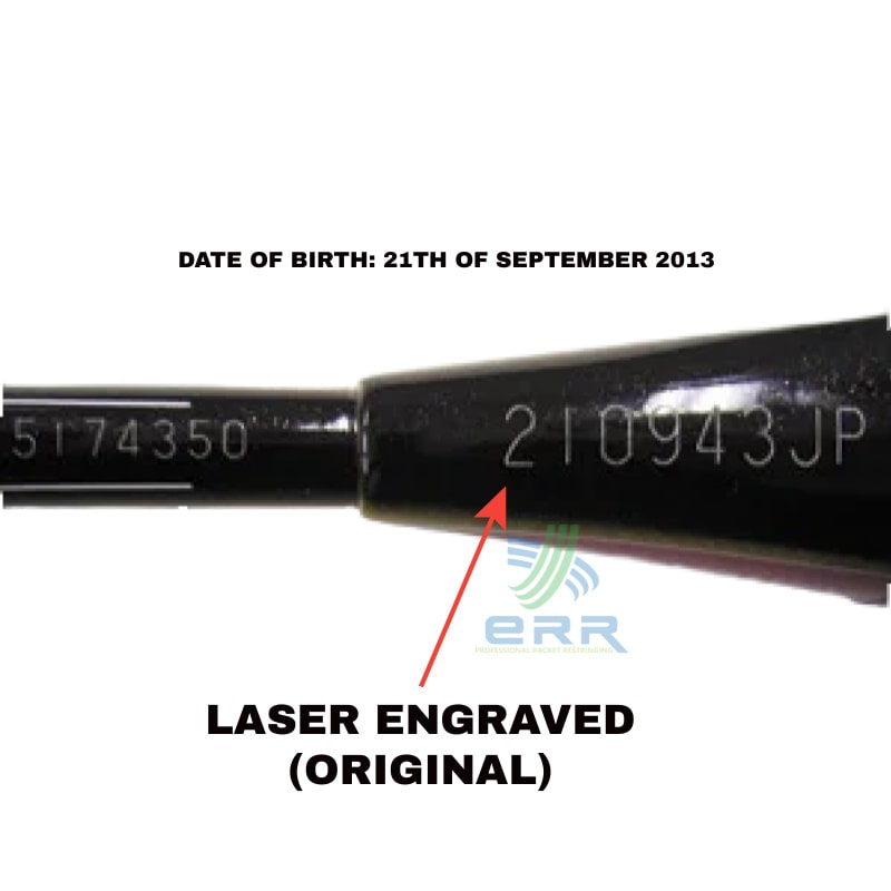 Laser Engraved Original Check Original Yonex Badminton Racket by ERR Badminton Restring Malaysia