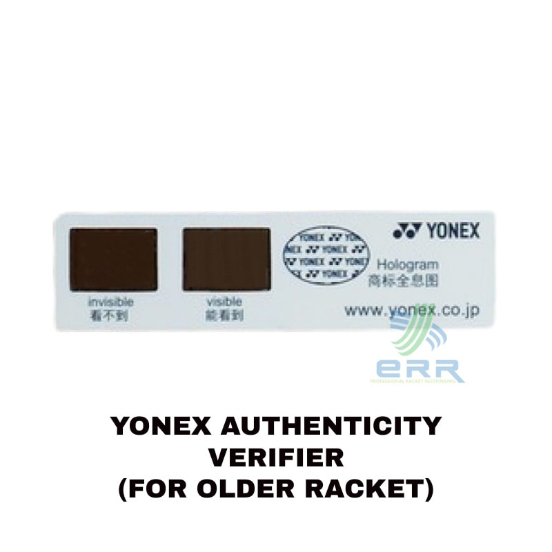 Yonex Authenticity Verifier by ERR Badminton Restring Malaysia and Singapore