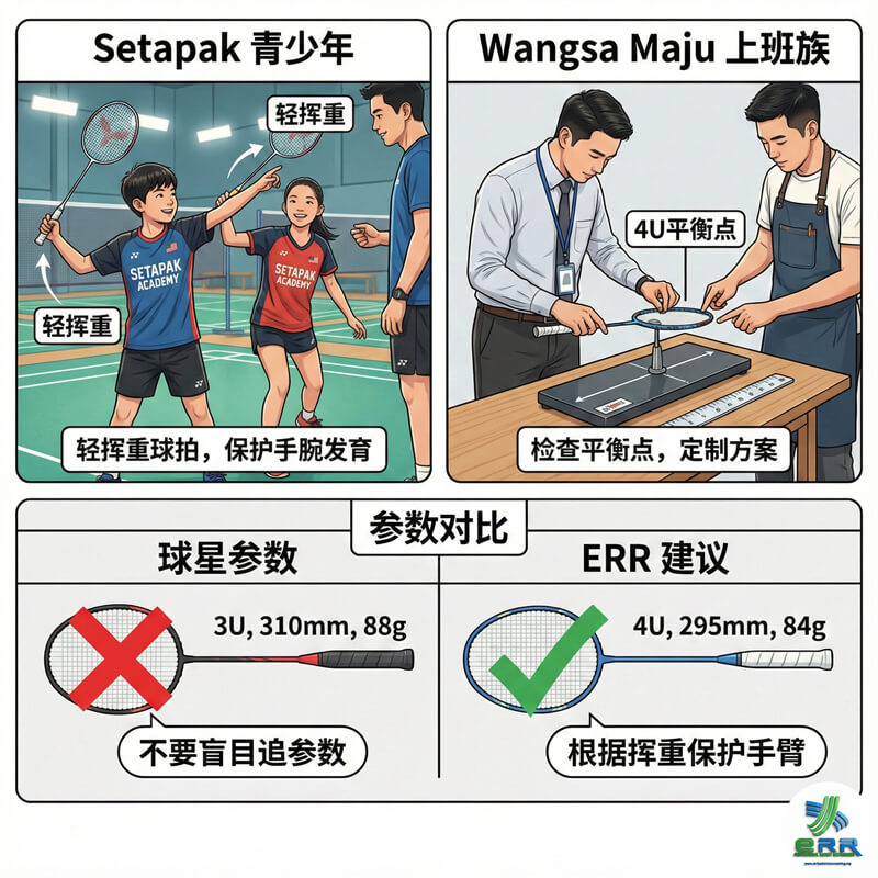 Setapak 成年球友验证球拍平衡点与挥重手感 Setapak 成年球友验证球拍平衡点与挥重手感